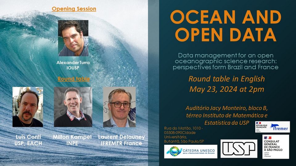 Evento OCEAN OPEN DATA: Mesa Redonda sobre Dados Marinhos e Colaboração Brasil/França